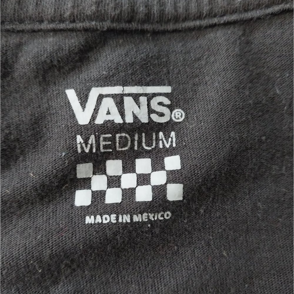 Van's OTW Black Short Sleeve Spell out T Shirt Women's Sz M - Picture 6 of 9